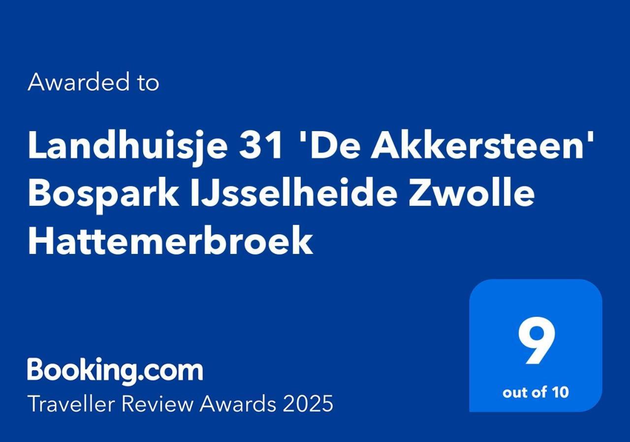 Landhuisje 31 'De Akkersteen' Bospark Ijsselheide Zwolle Hattemerbroek Exterior foto